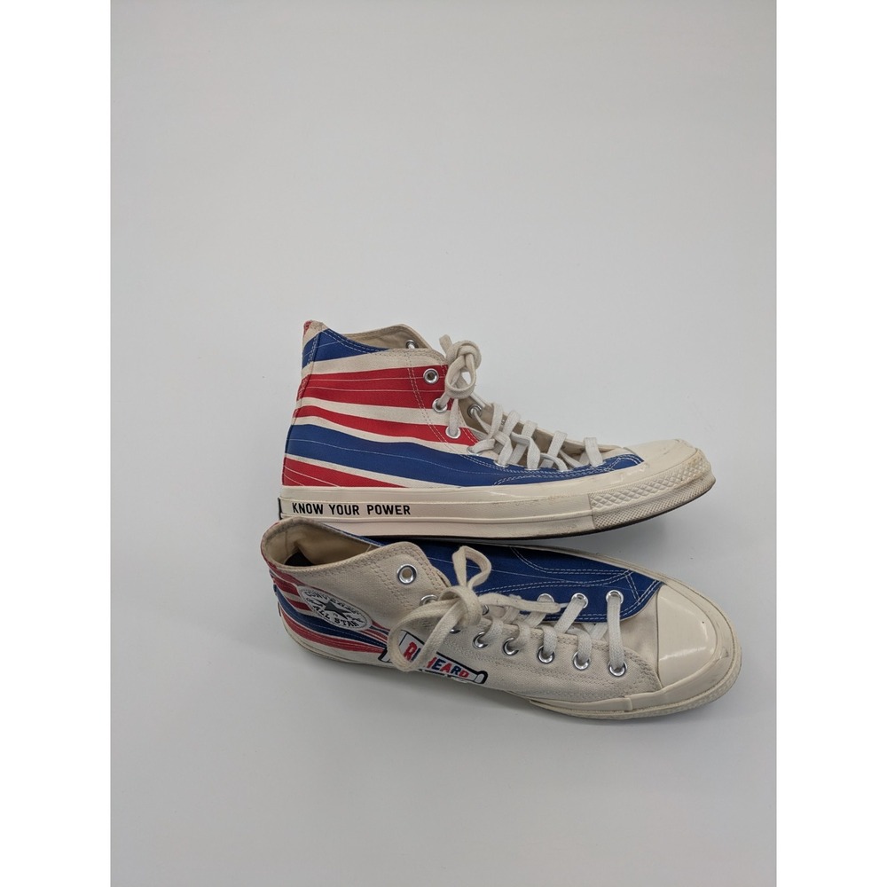 Converse CHUCK 70 High‎ Top Canvas White Blue Red Men's 169912C Men 9.5 Wmn 11.5